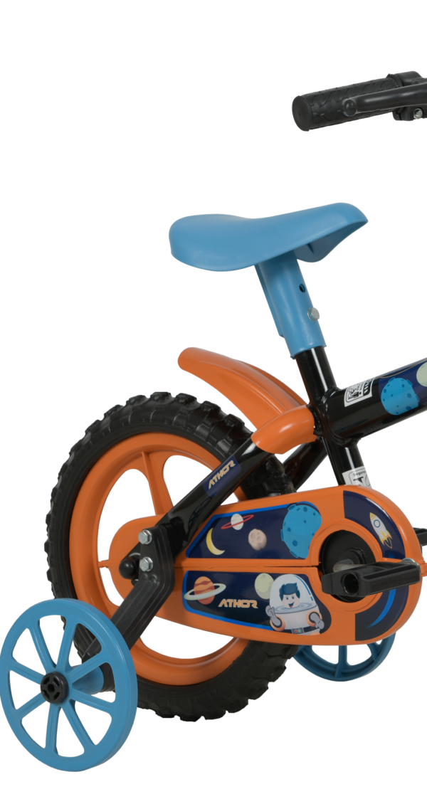 Bicicleta Infantil Masculina Aro 12 Athornaut Laranja e Azul - Image 2