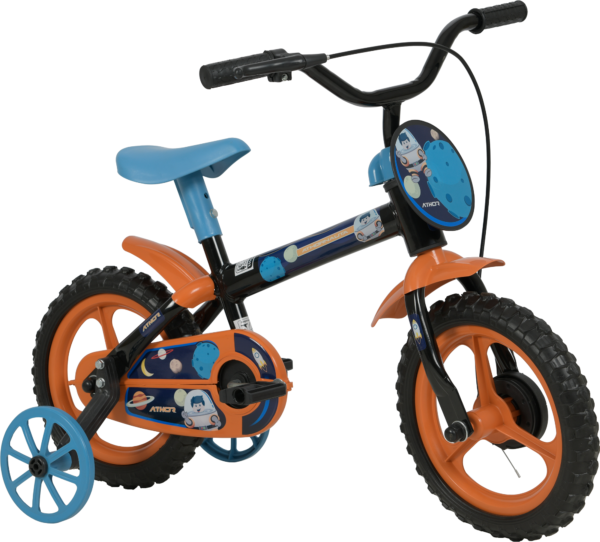 Bicicleta Infantil Masculina Aro 12 Athornaut Laranja e Azul
