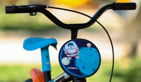 Bicicleta Infantil Masculina Aro 12 Athornaut Laranja e Azul - Image 6